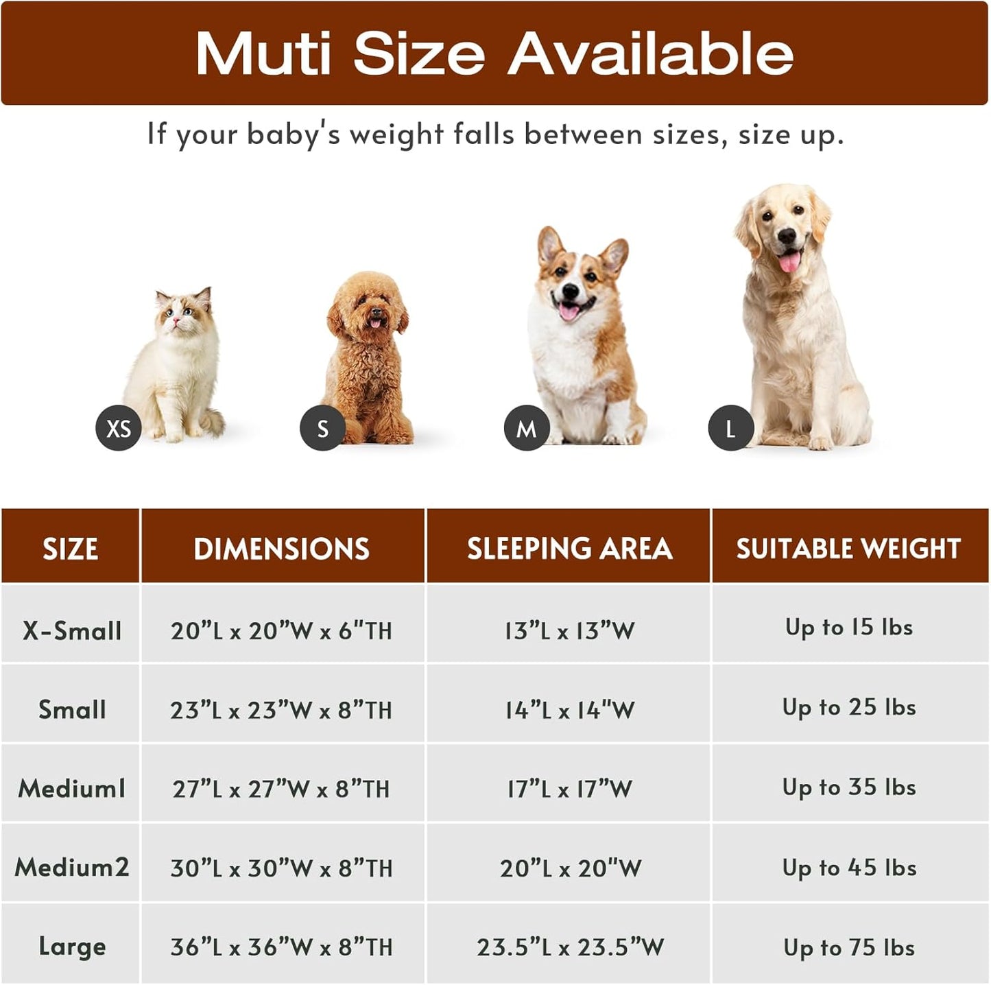 Dog & Cat Bed, Calming Anti-Anxiety Pet Bed for Small Dogs, Fluffy Donut Cushion for Small and Medium Pets (20")