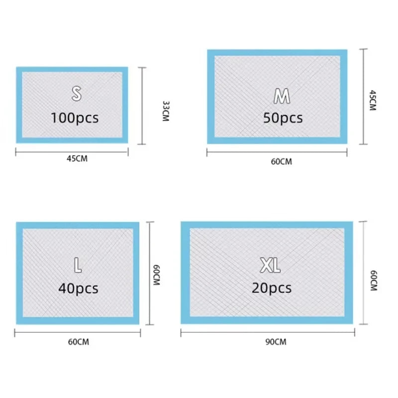 Disposable Puppy Training Pads | Super Absorbent, Quick Dry & Odor-Control Dog Pee Mats (100/50/40/20PCS)