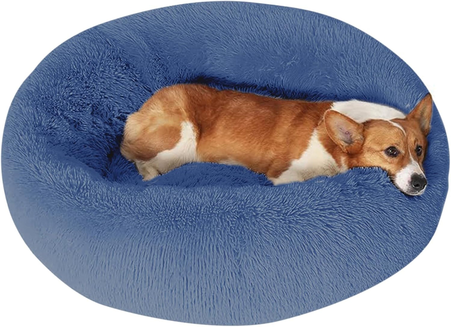 Dog & Cat Bed, Calming Anti-Anxiety Pet Bed for Small Dogs, Fluffy Donut Cushion for Small and Medium Pets (20")