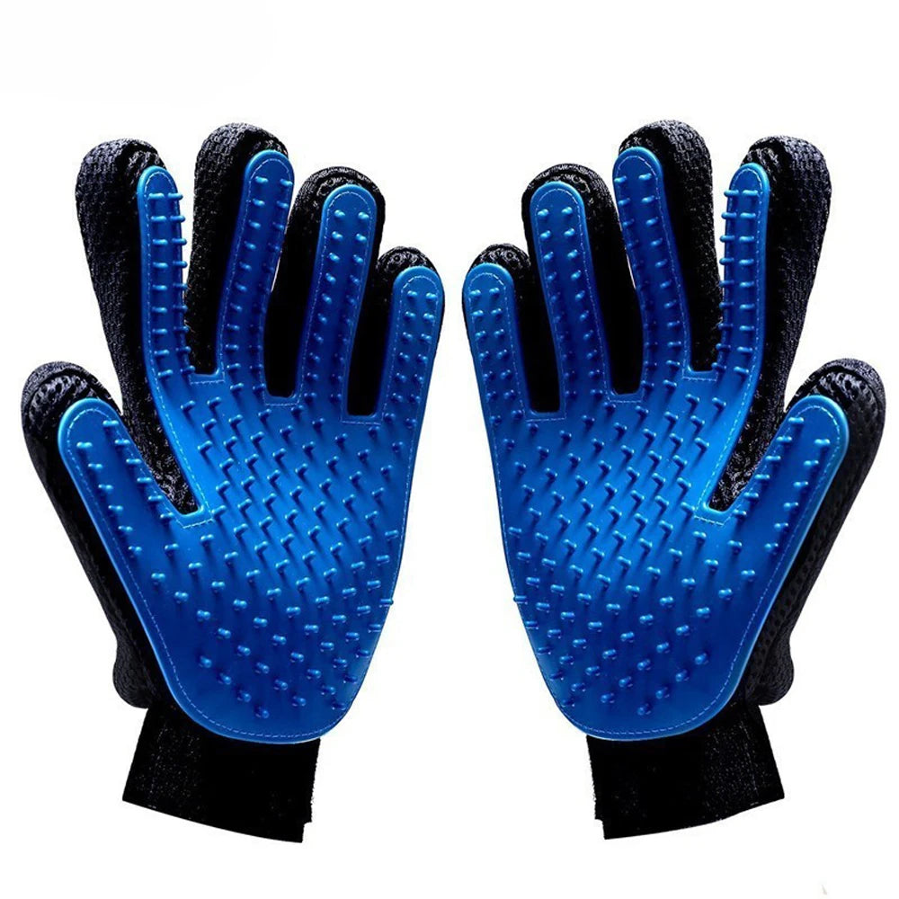 Professional Pet Grooming Glove for Cats and Dogs - Deshedding Brush and Comb for Effective Pet Hair Removal